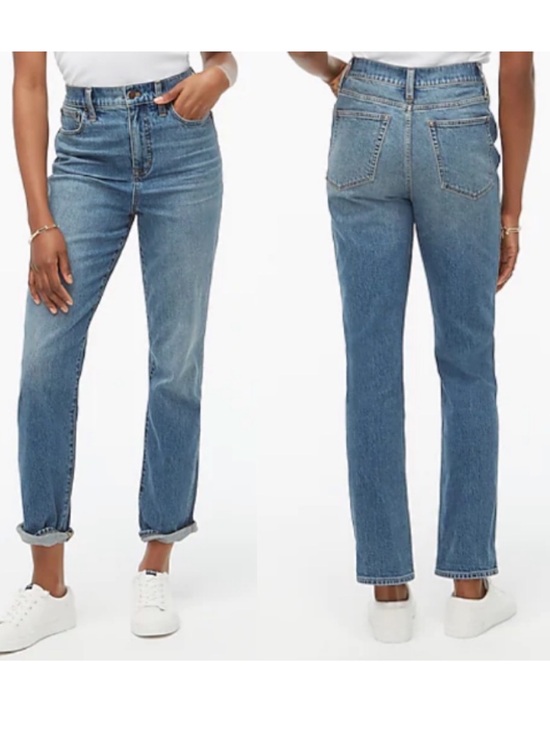 J. Crew Denim - J.Crew High Rise Classic Vintage Straight Jeans Women 28 Blue Stretch Denim
